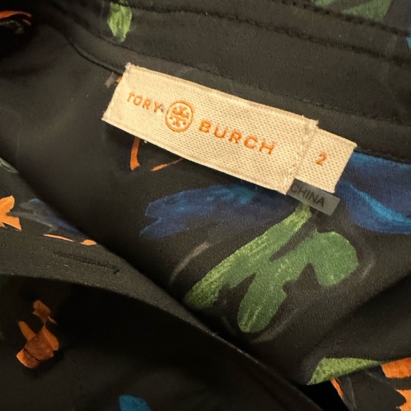 Tory Burch Black Dress with Vibrant Floral Accents - Picture 11 of 15